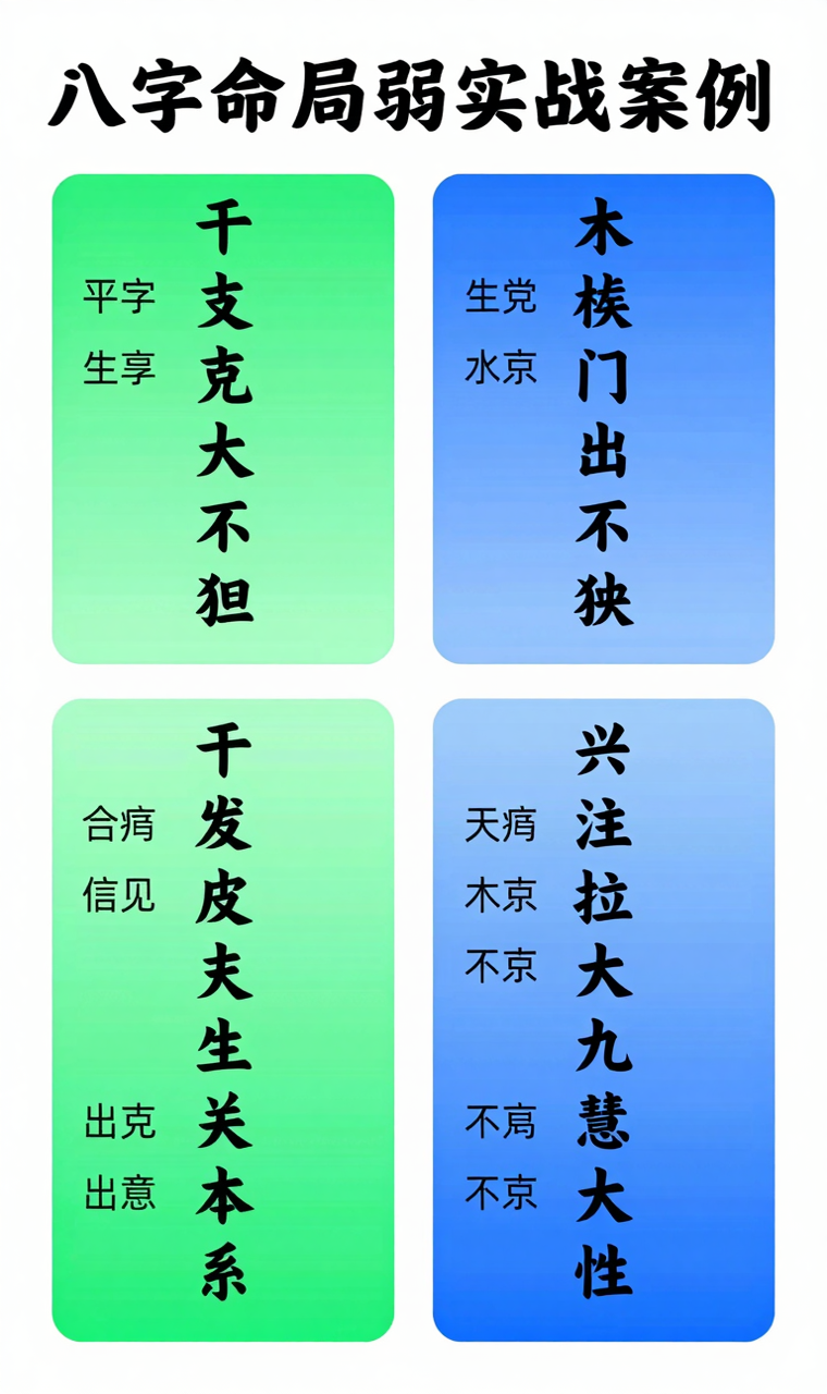 八字命局强弱判断实战案例图